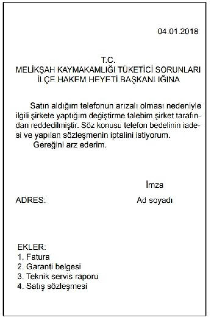 10. Sınıf Türk Dili Edebiyatı Test 13 Dilekçe – Tutanak – 2 - Soru 6