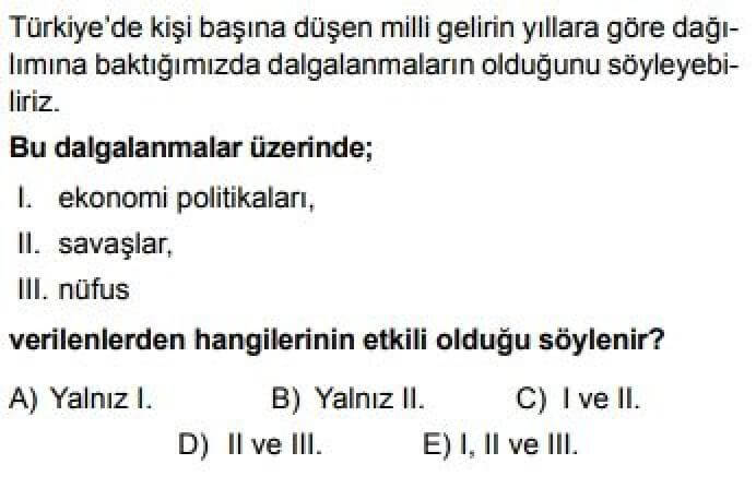 11. Sınıf Coğrafya Test 10 Türkiye’nin Ekonomi Politikaları ve Sonuçları - Soru 11