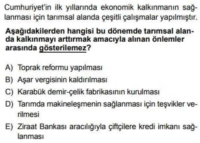 11. Sınıf Coğrafya Test 10 Türkiye’nin Ekonomi Politikaları ve Sonuçları - Soru 3