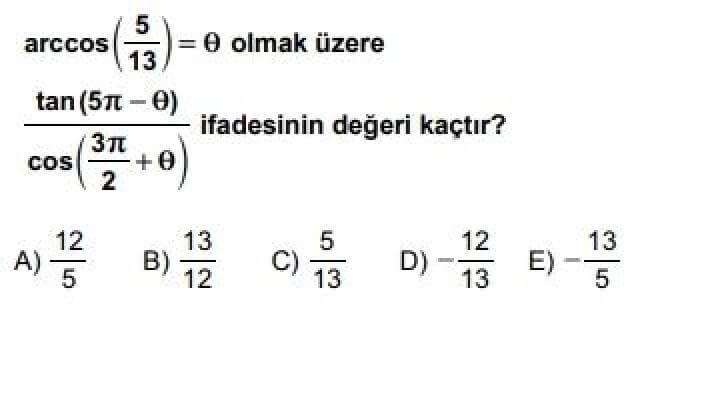 11. Sınıf Matematik İleri Düzey Test 14 Trigonometri -4 - Soru 4