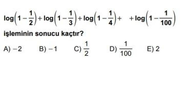 11. Sınıf Matematik İleri Düzey Test 19 Üstel ve Logaritmik Fonksiyonlar – 3 - Soru 11