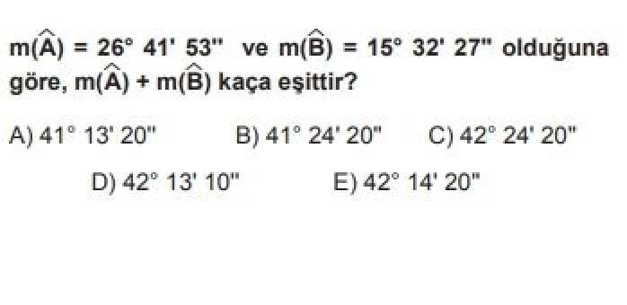 12. Sınıf Matematik (Temel Düzey) Test 9 Trigonometri ve Uygulamaları -1 - Soru 8