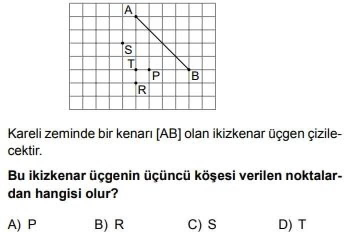 5. Sınıf Matematik Test 9 Üçgenler ve Dörtgenler – 1 - Soru 10
