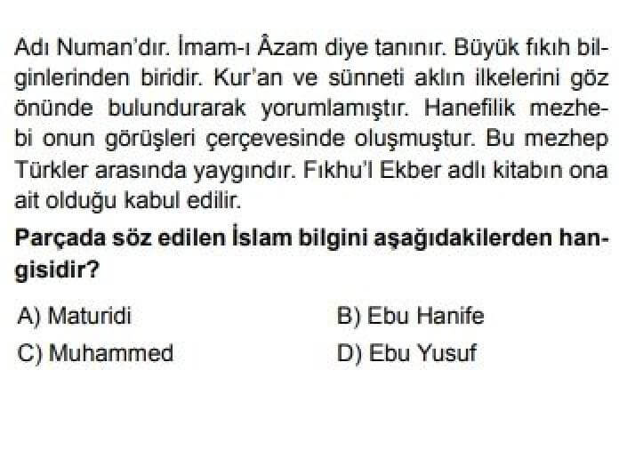 6. Sınıf Din Kültürü ve Ahlak Bilgisi Test 15 İslamiyet ve Türkler -1 - Soru 8