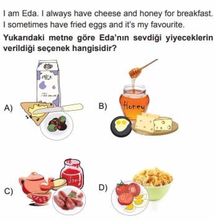 6. Sınıf İngilizce Test 2 Yummy Breakfast - Soru 11