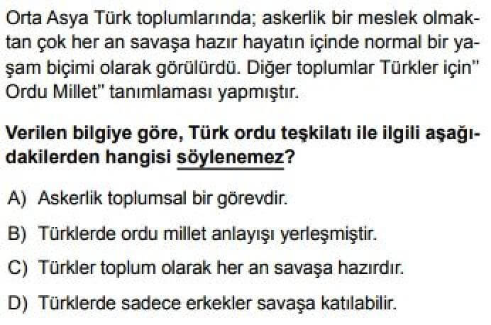 6. Sınıf Sosyal Bilgiler Test 6 İpek Yolu’nda Türkler – 2 - Soru 12