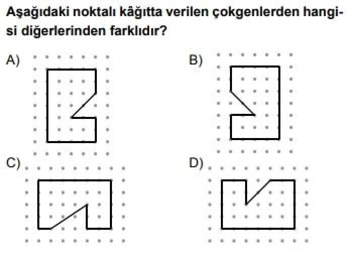 7. Sınıf Matematik Test 15 Dönüşüm Geometrisi - Soru 1