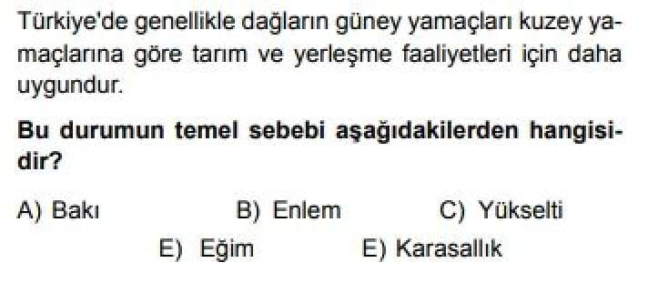 9.Sınıf Coğrafya Test 3 Türkiye’nin Konumu - Soru 12