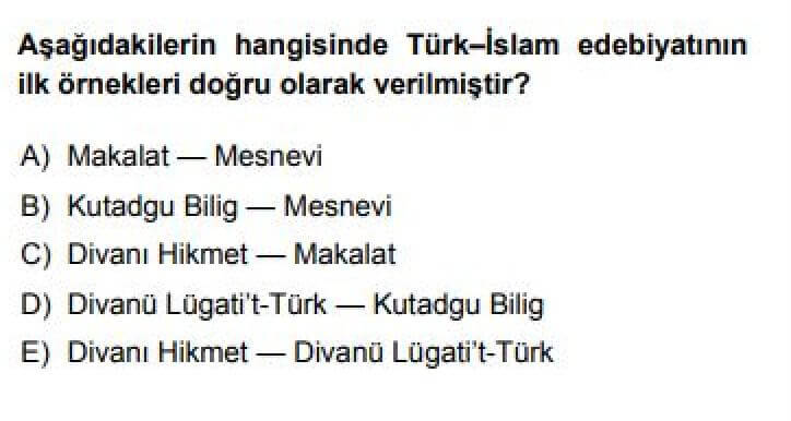 9. Sınıf Din Kültürü ve Ahlak Bilgisi Test 24 İslamiyet ve Türkler -3 - Soru 6