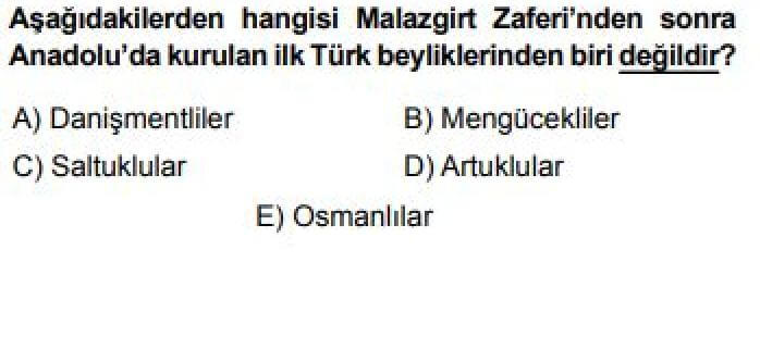 9. Sınıf Tarih Test 24 Türklerin İslamiyeti Kabulü ve Anadolu’ya Yerleşme -3 - Soru 7