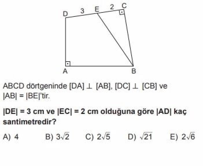 YKS Matematik B Test 18 Dörtgenler - Soru 10